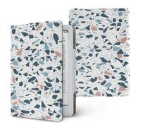 Lukery Colorful Stone Textures Universal Case for Kindle, Ebook Reader E Reader Protective Case, Shockproof PU Leather Stand Cover with Handstrap, Compatible with All 6.8/7 inch (Blue)