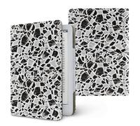 Lukery Colorful Stone Textures Universal Case for Kindle, Ebook Reader E Reader Protective Case, Shockproof PU Leather Stand Cover with Handstrap, Compatible with All 6.8/7 inch (Black)