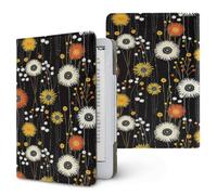 Lukery Country Daisy Print Universal Case for Kindle, Ebook Reader E Reader Protective Case, Shockproof PU Leather Stand Cover with Handstrap, Compatible with All 6.8/7 inch (Daisy)