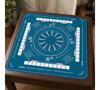 Lukery Mahjong Mat for Table 31.5x31.5 Non-Slip (Blue 1)