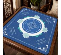 Lukery Mahjong Mat for Table 31.5x31.5 Non-Slip (Blue)