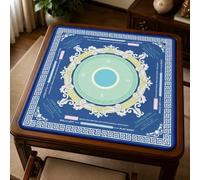 Lukery Mahjong Mat for Table 31.5x31.5 Non-Slip (Dark Blue)