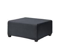 Lukery Ottoman Cover Soft High Stretch Rectangle Footstool Slipcover Elastic Bottom Washable Pouffe Cover Footrest Stool Protector for Living Room Bedroom (L stretched 143x70x32cm,dark gray)