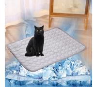 Lukery Pet Cooling Mat for Cats and Dogs, XS-XXL Large Pet Cool Mats for Dogs Cats in Hot Summer Cooling Portable Washable Ice Silk Fabric for Crates, Kennels and Beds (XS-40x30cm,Gray)