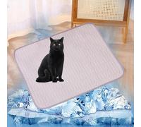 Lukery Pet Cooling Mat for Cats and Dogs, XS-XXL Large Pet Cool Mats for Dogs Cats in Hot Summer Cooling Portable Washable Ice Silk Fabric for Crates, Kennels and Beds (XL-100 * 75cm,Gray)
