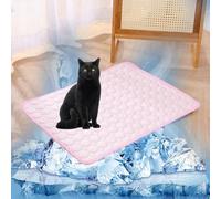 Lukery Pet Cooling Mat for Cats and Dogs, XS-XXL Large Pet Cool Mats for Dogs Cats in Hot Summer Cooling Portable Washable Ice Silk Fabric for Crates, Kennels and Beds (XXL-150x100cm,Pink)