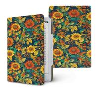 Lukery Sunflower Style Universal Case for Kindle, Ebook Reader E Reader Protective Case, Shockproof PU Leather Stand Cover with Handstrap, Compatible with All 6.8/7 inch (Jungle)