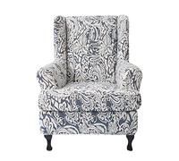 Lukery Wingback Chair Covers 2 Piece, Spandex Sofa Cover Stretch Wing Chair Slipcover Armchair Covers Washable Furniture Protector for Living Room Bedroom Hotel (One Size,Paisley Style)