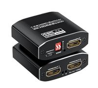 LUKFOCAB 1x2 HDMI Splitter, HDR 4K@60Hz HDMI spliter 1 in 2 Out, Supports HDMI 2.0, HDCP 2.2, Mirror Screen Monitors Supports EDID Control for Xbox PS3/4/5 PC DVD Fire Stick Blu-Ray Player TV