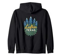Lukin Texas Wildflower Season Bluebonnets Zip Hoodie
