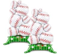 Lukinuo Giant Self Standing Baseball Balloons 2 Pack 3.5 ft Baseball Birthday Party Decoration for Rookie of The Year Boys Sandlot Sports Theme Party Supplies