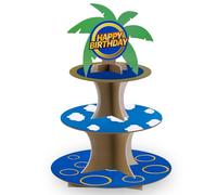 Lukinuo Hedgehog Cupcake Stand Blue and Gold Ring Cake Stand 3-Tier Cartoon Hedgehog Birthday Party Decorations Dessert Cake Table Displays Cartoon Theme Birthday Baby Shower Party Decorations