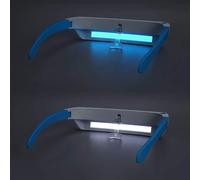 Lukirch Light Therapy Glasses, Full Spectrum, UV-Free Blue White (2 in 1) LED Light Therapy Lamp, Natural Relief for Good Sleep, Happy Mood, Boost Energy and Jet Lag