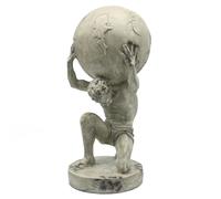 Lukitas Atlas Holding Up World Statue and Sculpture, Lifting The Earth Figurine Decor, Creative Ornament for Home Office Living Room, Resin 11.5''