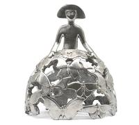 Lukitas Hollow Out Princess Figurine Art Decor, Abstract Decorative Woman Statue and Sculpture, Modern Minimalist Simple Desk Ornament, Silver, Resin 6''