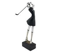 Lukitas Lady Golfer Statue and Sculpture, Golf Figurine Decor, Resin 13''