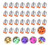 LUKIUP Pack of 50 Mini LED Lights, Micro LED Light, for Dollhouses, Mini Lights for DIY, Mini Lamp for Crafts, Miniature Lamp for Showcases, Toy Building Blocks (Orange Light)