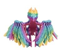 LUKIXTE 3D Printed Phoenix, 8.7 Inch Articulated Flexible Bird Animals, Fidget Joint Figurine, Stress Relief Toy, Desktop Cool Decoration (Called The King of Birds)