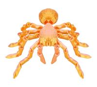 LUKIXTE 3D Printed Spider, Articulated and Flexible Spider, Realistic 3D Printed Spider Model, Relief Anxiety, Home and Office Decorate(Orange)