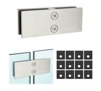 LukLoy 1 Pack SS316 180° Railing Glass to Glass Clamp Frameless Bracket
