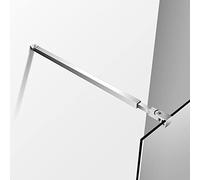 LukLoy Adjustable 700mm to 1200mm Telescopic Bar Support Bar Stabilizer Bracket for Walk in Shower Screen 6mm - 10mm Glass