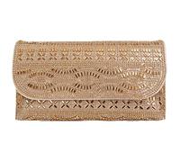 LUKLUKTAISUN 2026 Sparkle Rhinestones Clutch Purse Studded Evening Bag, Gold
