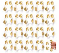 Lukmaa 20 Pcs Tambourine Musical Instrument Handheld Percussion with 4 Gold Metal Jingles Plastic Percussion Tambourine for Adults Party Performance