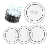 Lukmaa 4 Pieces Drum Heads 10" 12" 14" 16" Drum Head Kit, Clear Double-layer Bass Drumhead Pack, Standard Drumhead Pack Drums Accessories Fit for Rock & Metal