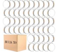 Lukmaa 50 Pcs 6 Inch Tambourine Bulk Drum for Adults Operation Christmas Bulk Items Hand Held Percussion Gift Wood Metal Jingles Musical Educational Drum Instrument for Church Wedding Charity Party