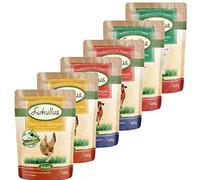 Lukullus Pouches Mediterranean Mixed Saver Pack 24 x 300g Wet Dog Food Pouches Tasty Varieties & Suitable for Fully-grown Dogs Perfect for Gourmet Dogs Protein