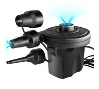 LUKVCIY Electric Air Pump,150W Portable Inflator Deflator Pump with 3 Nozzles for Air Bed Mattress,Swimming Ring,Inflated Toy