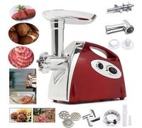 LUKVCIY Electric Meat Mincer 2800W, Sausage Maker & Food Grinder, Red