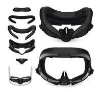 Lukvcoe Face Mask for Meta Quest 3 Face Pad - Adjustable Ice Silk & PU VR Pad, Breathable Cool, Light-Blocking & Facial Interface Cover Easy-Clean Replacement