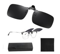 Lukymod Polarized Flip up Clip on Sunglasses for Men Women | Easy to Put on and Take off One-handed-Upgraded No Blue Glare Lenses