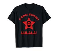Lula Brazil Love Won Lulala Lula Lá Value Graphic T-Shirt, Men, Black, S