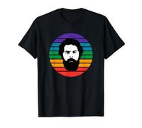 Lula Brazil Rainbow Sunset Retro Vintage Value Graphic T-Shirt, Men, Black, L