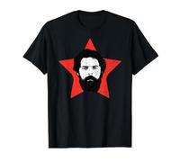 Lula Brazil Retro Art Star Red Value Graphic T-Shirt, Men, Black, L