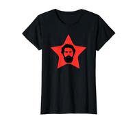 Lula Brazil Retro Art Star Red Value Graphic T-Shirt, Women, Black, XL