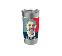 Lula Da Silva Brazil Pop Art Retro Vintage Stainless Steel Insulated Tumbler