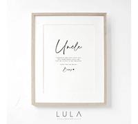 Lula Design A4 or A5 Uncle Love from Bump PRINT, Pregnancy Announcement, Uncle to be, Bump Uncle Poem Gift, Bump to Uncle, Pregnancy Reveal, Uncle Gift