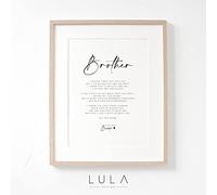 Lula Design Big Brother to be Poem from Bump A4 or A5 PRINT, Sibling Gift, Pregnancy Announcement, Brother, Bump to Brother, Brother to be Gift (Size: A5-21cm x 14.8cm)