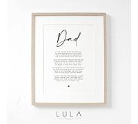 Lula Design Dad Poem A4 or A5 PRINT- Fathers Day Gift, Dad Birthday Gift, A poem for Dad, Fathers Day Gift for Dad from Child Children, Print for Dad