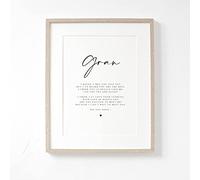 Lula Design Gran to be Poem from Bump A4 or A5 PRINT, Pregnancy Announcement, To Gran Love Bump Gift, New Grandparent Announcement, Gran to be, New Gran