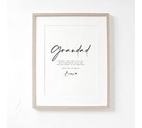 Lula Design GRANDAD Love from Bump A4 or A5 PRINT, Pregnancy Announcement, Bump to Grandad Gift, Fathers Day Bump Gift, New Grandparent Announcement