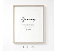 Lula Design GRANNY Love from Bump A4 or A5 PRINT, Pregnancy Announcement, Bump to Granny Gift, Mothers Day Bump Gift, New Grandparent Gift Announcement