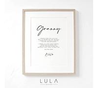 Lula Design Granny to be Poem from Bump A4 or A5 PRINT, Pregnancy Announcement, Granny Poem Love Bump Gift, New Grandparent Announcement, Granny to be