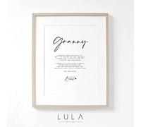 Lula Design Granny to be Poem from Bump A4 or A5 PRINT, Pregnancy Announcement, Granny Poem Love Bump Gift, New Grandparent Announcement, Granny to be
