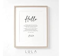 Lula Design Hello poem from Bump A4 or A5 PRINT, Family, Pregnancy Announcement, Pregnancy Reveal, Poem from Bump, Auntie, Uncle, Grandparent, Friends