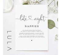 Lula Design Late Night Nappies UNFRAMED A4 A5 PRINT for baby Shower game, Baby Shower Game Idea, Late Night Nappies Game Print, Mum to be Baby game
