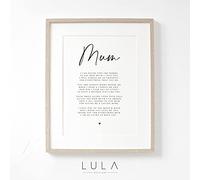 Lula Design Mum Poem - A4 or A5 PRINT - Mothers Day Gift for Mum